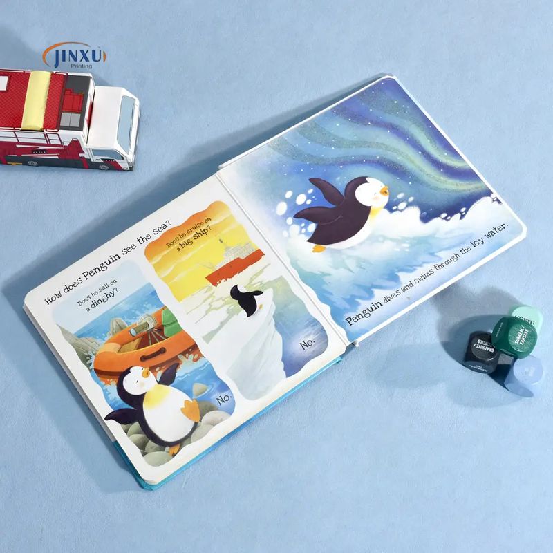 Touch and Feel Cardboard Book Custom Children Board Story Book Printing