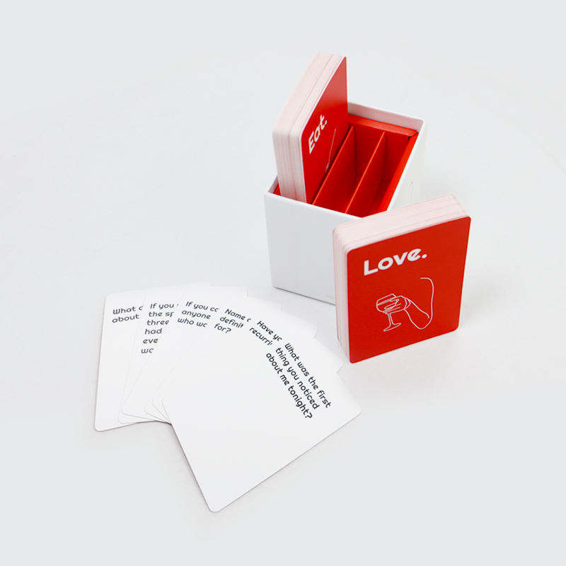 Custom Romantic Couple Conversation Cards Printing with Cases