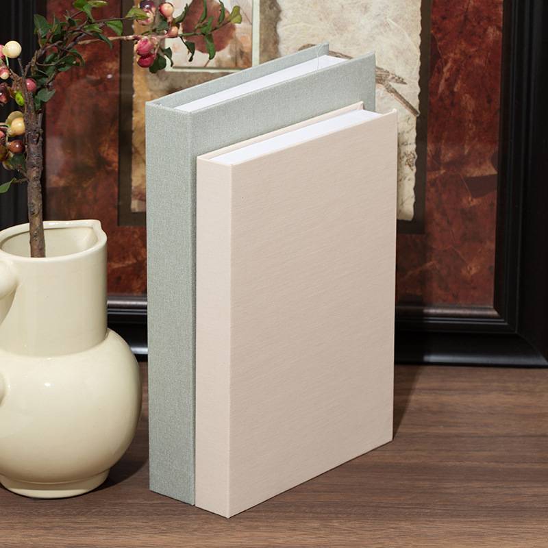 Minimalist Linen Decorative Books