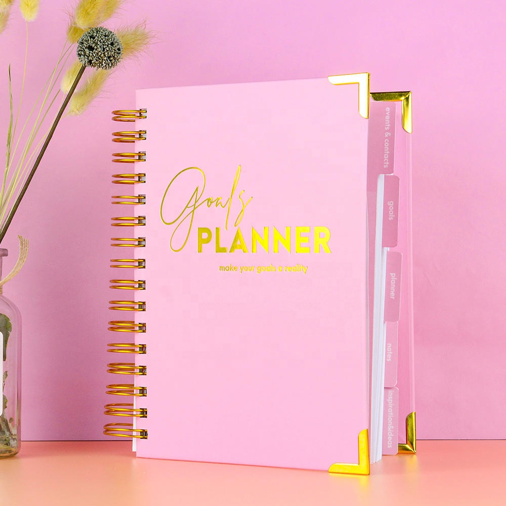 pink spiral notebook